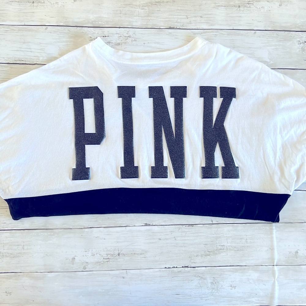 Victoria’s Secret Pink Glitter Varsity Tee